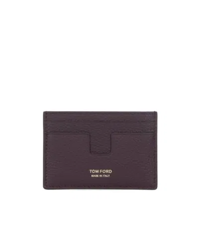 Tom Ford Logo Printed Cardholder In Black