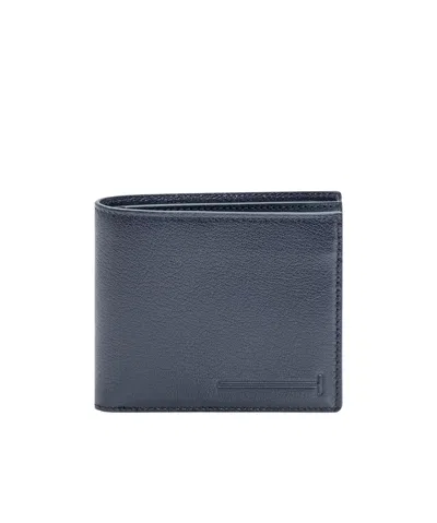 Tom Ford Logo-printed Double-fold Wallet In Blue