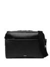 Tom Ford Grain Leather Messenger Bag Adjustable Strap In Black