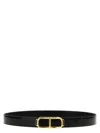 Tom Ford Shiny Printed Goat Stadium T Belt 30 Mm In Black