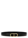 Tom Ford Python-print Leather Reversible Belt In Black