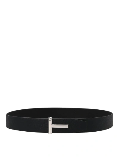 Tom Ford Logo Reversible Belt In Multicolor