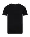 Tom Ford Round Collar Logo T-shirt In Black