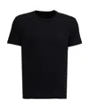 Tom Ford Black Stretch Cotton Crew Neck T-shirt In Black