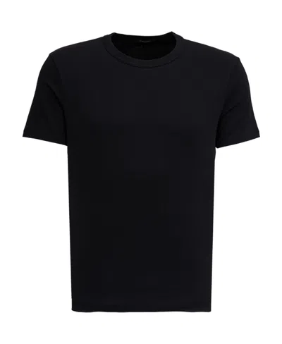 TOM FORD LOGO ROUND COLLAR SHORT-SLEEVED T-SHIRT
