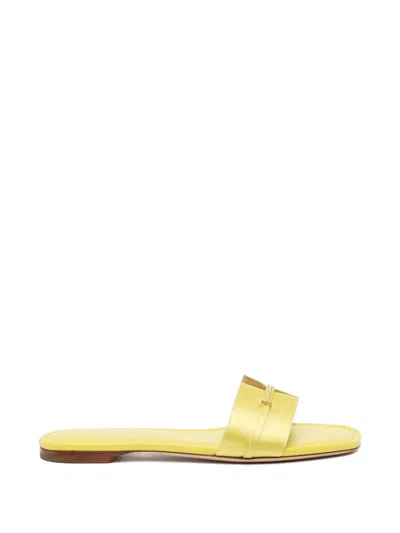 Tom Ford Logo Sandals In Yellow
