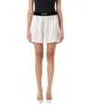 Tom Ford White Shorts With Elastic Waist And Logo Patch On The Waist In White