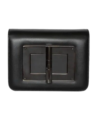 Tom Ford Logo Shoulder Bag In Black