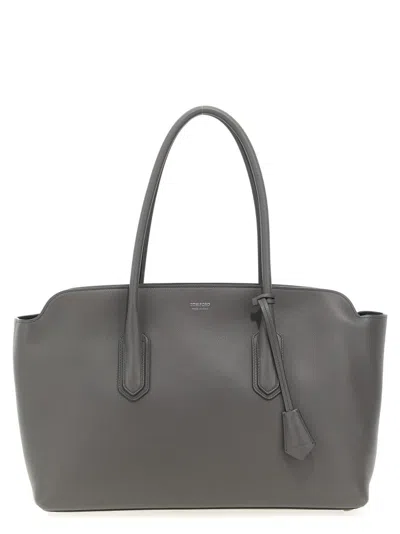 Tom Ford Logo Shoulder Bag In Gray