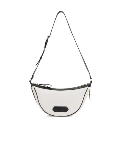 Tom Ford Logo Shoulder Bag In White