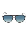 Tom Ford Jacob Green Gradient Pilot Sunglasses Ft0447 01p 60 In Blue