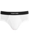 Tom Ford Logo Stretch-jersey Boxer Briefs In White