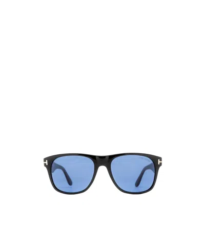 Tom Ford Logo Sunglasses In Blue