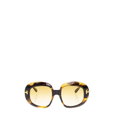 Tom Ford Logo Sunglasses In Neutral