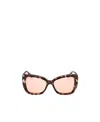 Tom Ford Logo Sunglasses In Brown