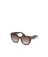 Tom Ford Havana Acetate Cat-eye Sunglasses In Black