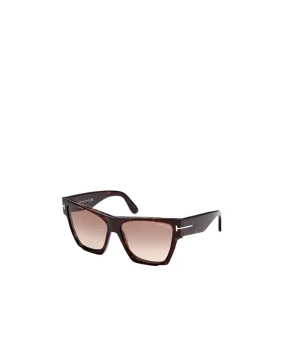Tom Ford Logo Sunglasses In Black
