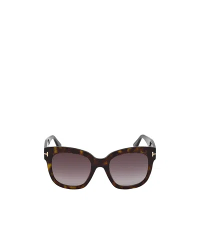 Tom Ford Logo Sunglasses In Black