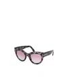 Tom Ford Logo Sunglasses In Black