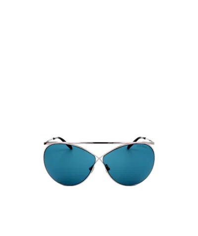 Tom Ford Logo Sunglasses In Blue