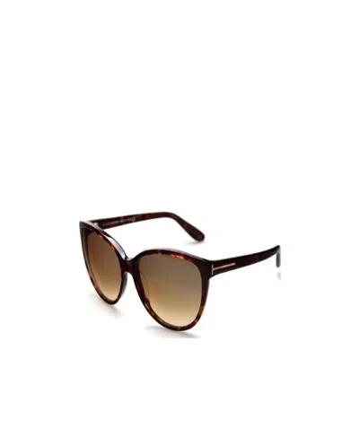 Tom Ford Logo Sunglasses In Brown