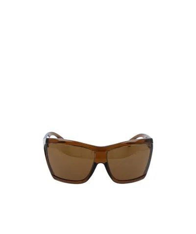Tom Ford Logo Sunglasses In Brown