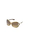 Tom Ford Logo Sunglasses In Brown