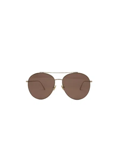 Tom Ford Logo Sunglasses In Brown