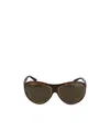 Tom Ford Logo Sunglasses In Brown