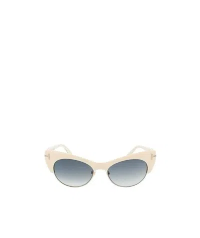 Tom Ford Logo Sunglasses In Gray