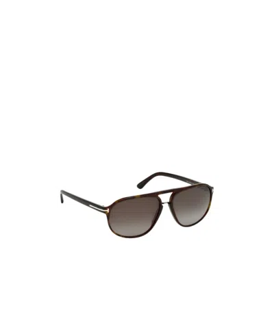 Tom Ford Logo Sunglasses In Gray