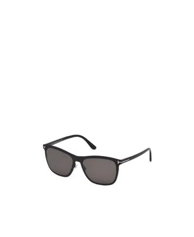 Tom Ford Logo Sunglasses In Gray