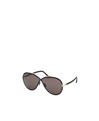 Tom Ford Logo Sunglasses In Gray