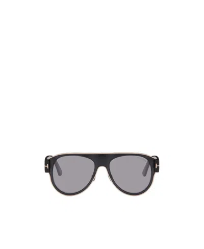 Tom Ford Logo Sunglasses In Gray