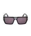 Tom Ford Mens Shiny Black Ft1153 Redford Square-frame Acetate Sunglasses In Gray