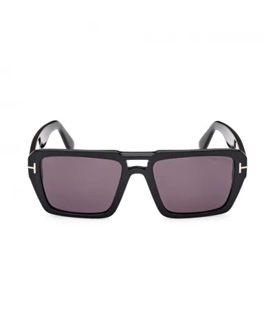 Tom Ford Redford 56mm Navigator Sunglasses In Black