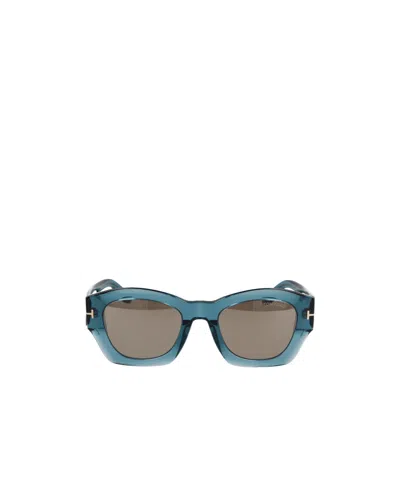 Tom Ford Logo Sunglasses In Gray