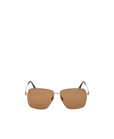 Tom Ford Logo Sunglasses In Green