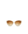 Tom Ford Oval Sunglasses In Nude