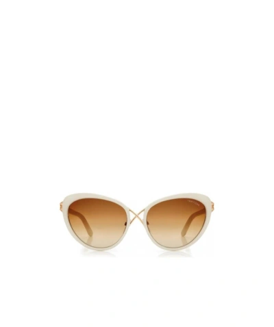 Tom Ford Logo Sunglasses In Nude