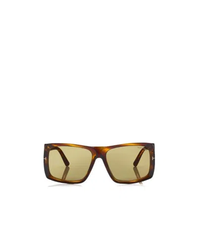 TOM FORD TOM FORD EYEWEAR RIZZO RECTANGLE FRAME SUNGLASSES