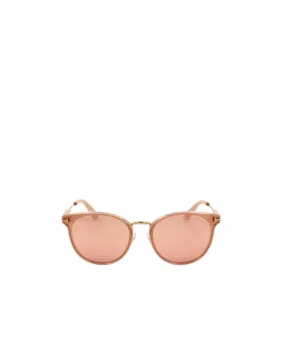 Tom Ford Logo Sunglasses In Nude