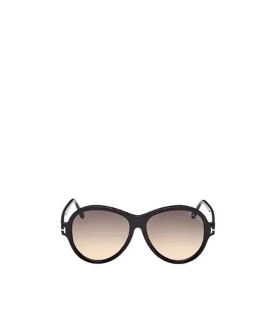 Tom Ford Logo Sunglasses In Nude