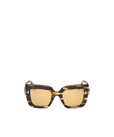 Tom Ford Logo Sunglasses In Nude