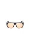 Tom Ford Men's Turner Acetate Rectangle Sunglasses In Nude