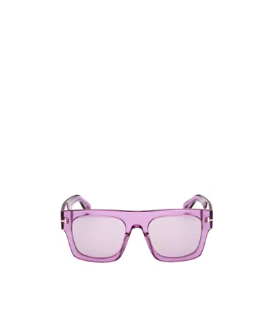 Tom Ford Logo Sunglasses In Purple