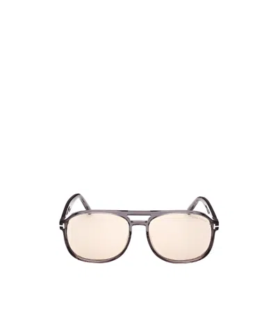 Tom Ford Logo Sunglasses In White
