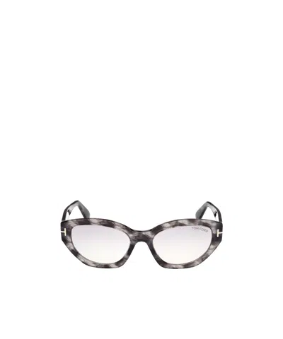 Tom Ford Logo Sunglasses In White