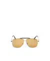 Tom Ford Logo Sunglasses In Yellow