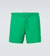 Tom Ford Swim Shorts Adjustable Waistband Back Pocket In Green